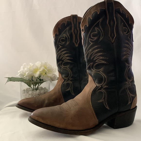 🔥BOULET MEN’S TWO-TONE WESTERN LEATHER BOOTS🔥 - Picture 5 of 15